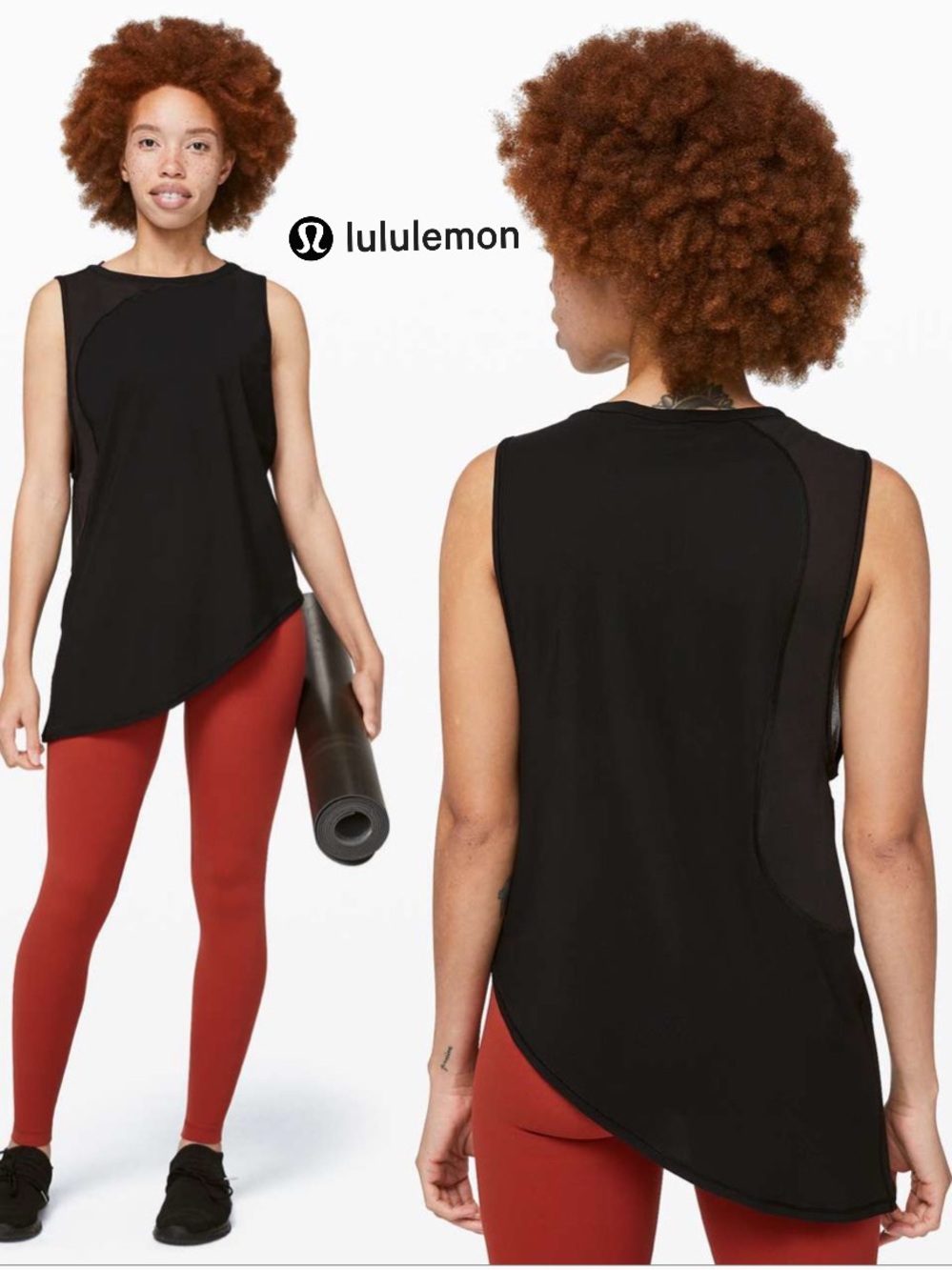 LULULEMON Strength in Stance Tank in 
Black Sz. 2-4